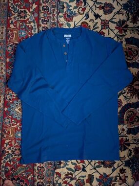 Duluth Trading Co Royal Blue Long-Sleeve Henley